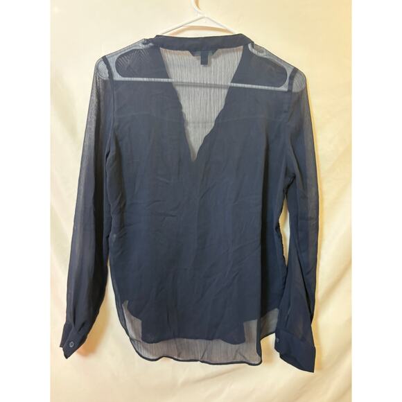Women’s Banana Republic Sheer Navy Blouse Size S – $79 - Picture 3 of 4